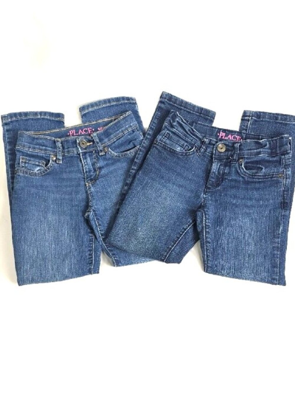 Girls Lot of 2 The Children’s Place Skinny Jeans Size 6 Medium/Light Wash T13